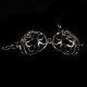 1 bola  fleur plaqué argent  clair 24 mm
