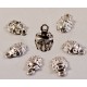 10 breloques coccinelle métal argenté diamètre 14,5x10mm