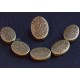 10 perles intercalaire ovale plate  bronze feuilles 14x10mm