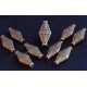 6 perles intercalaires bronze losange esprit  ethnique 22x10mm