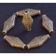 6 perles intercalaires bronze losange esprit  ethnique 22x10mm