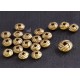 20 perles intercalaires tressée bronze plat rond  6mm
