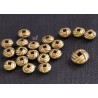 20 perles intercalaires tressée bronze plat rond  6mm
