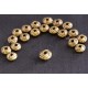 20 perles intercalaires tressée bronze plat rond  6mm