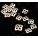 20 calottes coupelles fleurs métal argenté 11mm