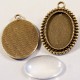 4 supports cabochon pendentif bronze  18x24mm