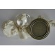 4 supports cabochon bronze tressé 25 mm interne