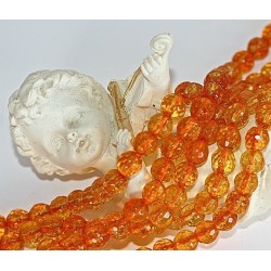 10 perles rondes  citrine facettées  naturelles  non teint  diamètre 6mm