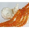 10 perles rondes  citrine facettées  naturelles  non teint  diamètre 6mm