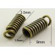 20 embouts ressort laiton couleur bronze pour cordon cuir +/-2mm