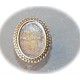 2 supports de bague laiton ovale  style médiéval 13x18mm