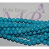 20 perles de turquoise naturelle bleu ronde diamètre 4mm