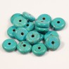 10 perles bouliers de turquoise HEISHI veiné 10mm