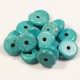 10 perles bouliers de turquoise HEISHI veiné 10mm