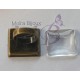 2 supports bagues carré bronze 25mm