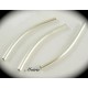 20 perles  tube en laiton courbés couleur argent silver 30mm