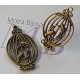 10 cages  à oiseaux connecteurs métal couleur bronze ovale 33x20mm