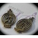 10 cages  à oiseaux connecteurs métal couleur bronze ovale 33x20mm