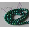 10 perles  rondes de chrysocole bleu vert du Chili 4mm