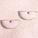 4 sequins demi lune émaillé laiton blanc 15x8mm