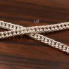 1mètre de chaine 009 maillon plat double chaine 3,5mm silver