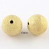 10  perles laiton  intercalaire ronde  or givrée 6mm