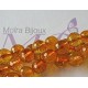 10 perles rondes facetté de citrine  naturelles  non teint  diamètre 8mm