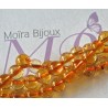 10 perles rondes de citrine  naturelles  non teint  diamètre 6mm