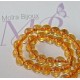 10 perles rondes de citrine  naturelles  non teint  diamètre 6mm