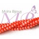 30 perles de corail naturel rondes  non teint facetté diamètre 3mm