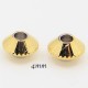 20 mini perles intercalaire toupie laiton or 4mm