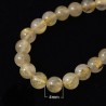 10 perles rondes  de quartz rutile  diamètre 4mm