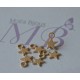 6 étoiles beige paille  émaillées 1cm anneau compris