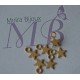 6 étoiles beige paille  émaillées 1cm anneau compris