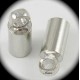 10 embouts laiton couleur argent clair 3mm diamètre interne