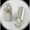 10 embouts laiton couleur argent clair 3mm diamètre interne