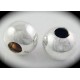 50 perles intercalaire métal couleur argent silver diamètre 3mm
