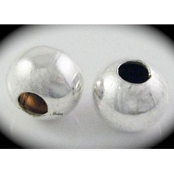 50 perles intercalaire métal couleur argent silver diamètre 3mm