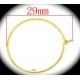 x 10 créoles laiton couleur doré diamètre  29x25mm