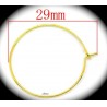 x 10 créoles laiton couleur doré diamètre  29x25mm