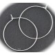x 10 créoles laiton couleur argent clair 34x30mm