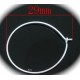 x 10 créoles laiton couleur argent clair 29x25mm