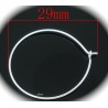 x 10 créoles laiton couleur argent clair 29x25mm