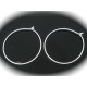 x 10 créoles laiton couleur argent clair 29x25mm