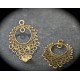 6 connecteurs  couleur bronze multi trou 34x25mm