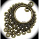 6 connecteurs  couleur bronze multi trou 34x25mm