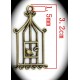 10 breloques cage  oiseaux couleur bronze  32x18mm