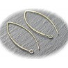 6  Attaches crochet laiton couleur bronze  en demi lune 40mm