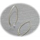 6  Attaches crochet laiton couleur bronze  en demi lune 40mm