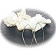 6  Attaches crochet laiton couleur bronze  en demi lune 40mm